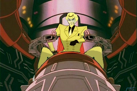 Beck in the cockpit of his Megadeus